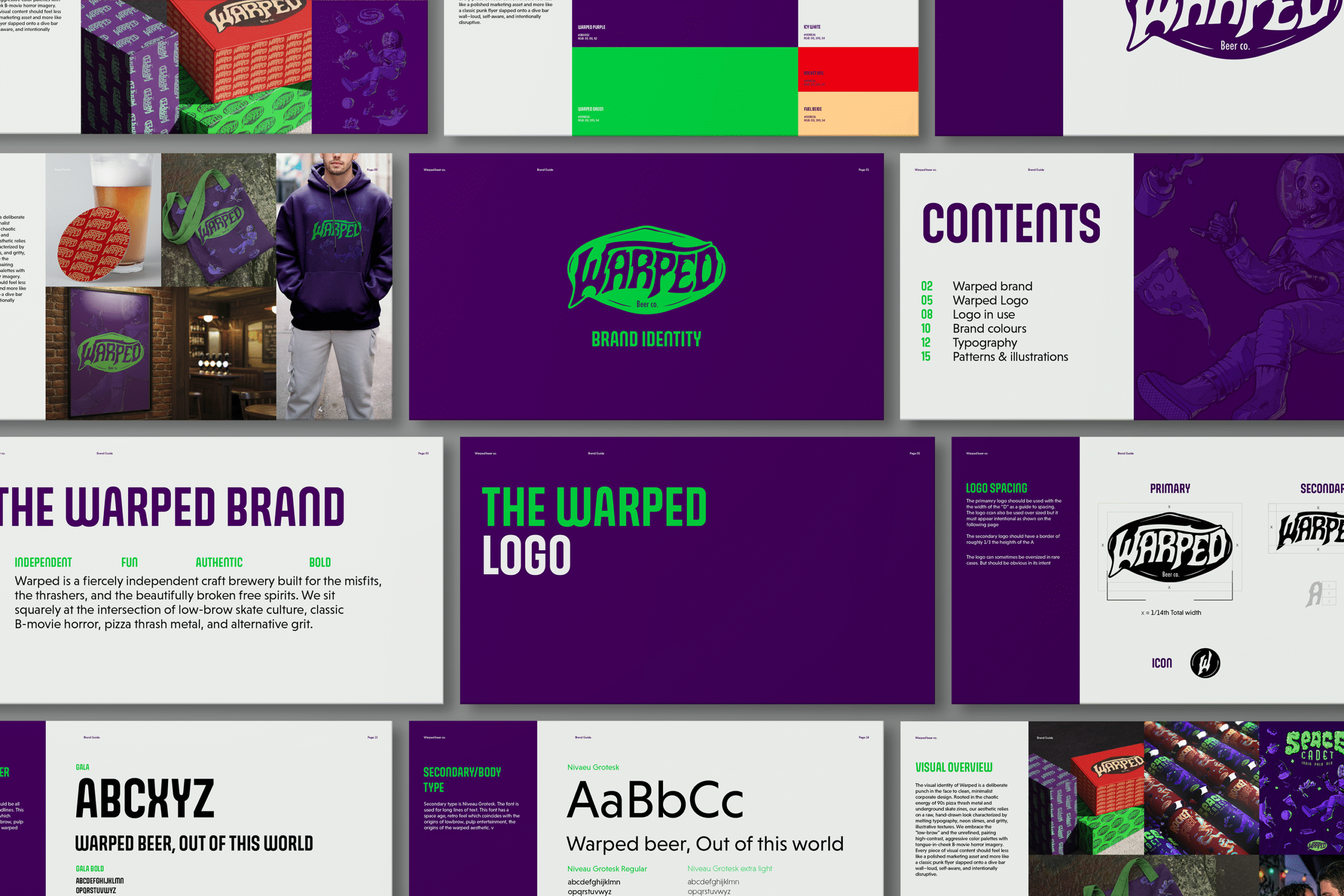 Warped brand guidelines mockup